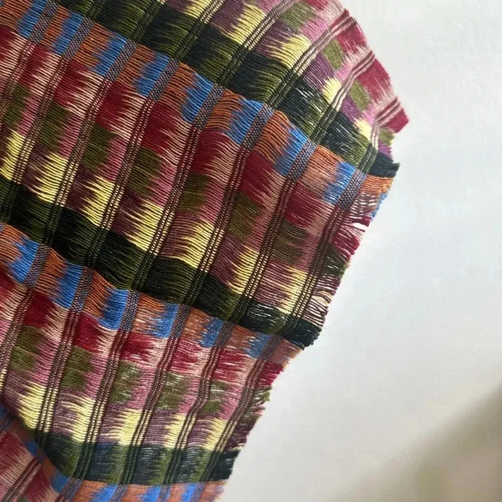 Boho Ethnic Woven Scarf Multicolor Festival Wrap Artisan Style